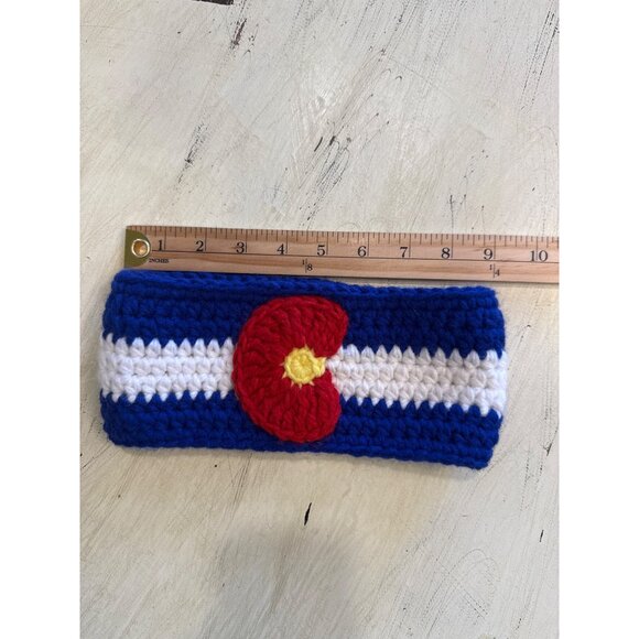 Wild Hats Knit Blue & White Headband With Colorado C Design - Picture 4 of 5